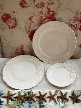 Steubenville Rose Point Embossed Dinner Plate Set